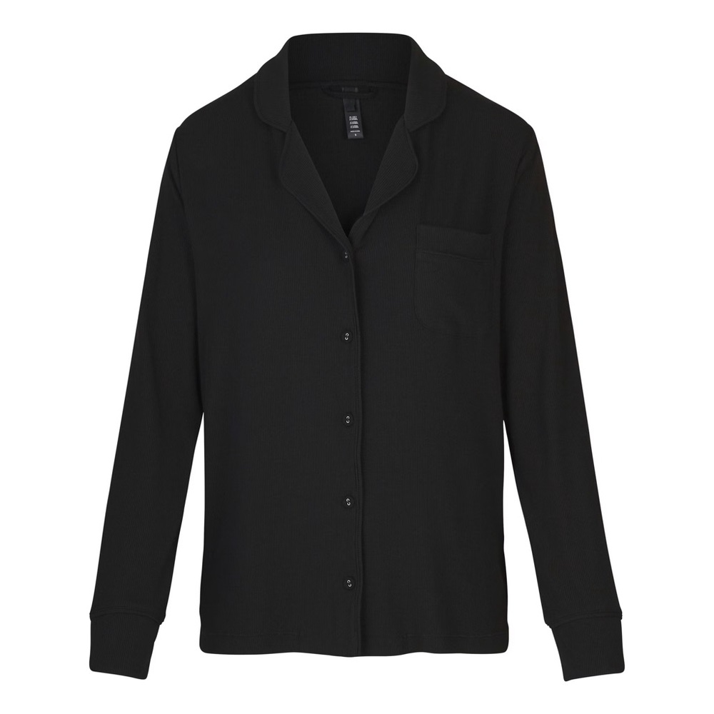 SKIMS Black Pajama Top